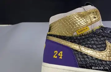 HIGH JORDAN GOLD BLACK PURPLE OG “MAMBA”  AIR 1 UNION X 0430